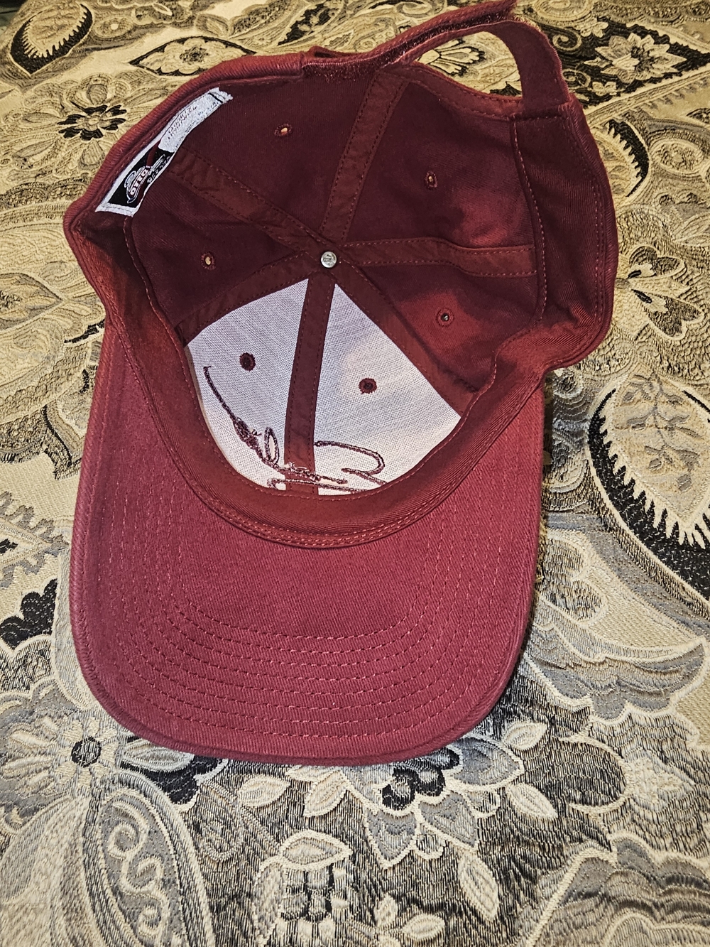 OTTO Maroon Embroidered Script Baseball Cap - Picture 6 of 7